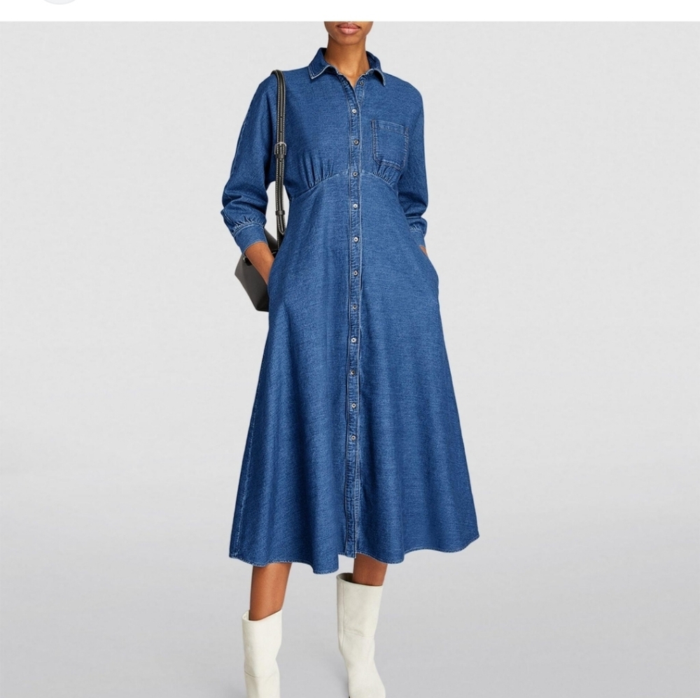 Weekend By MAXMARA Blue DENIM Women's Dress